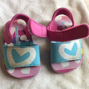 GARANIMALS TODDLER SANDALS,  HEARTS, GLITTER